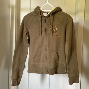 Olive green Roxy hoodie